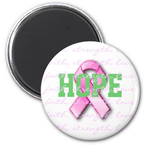 Hope Breast Cancer Pink Ribbon Magnet