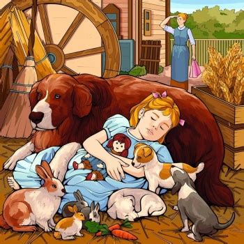 Solve Dziewczynka I Jej Najlepsi Przyjaciele Jigsaw Puzzle Online With