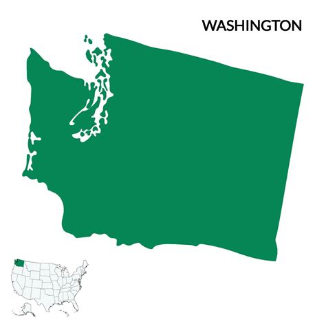 Washington Map. Map of Washington. USA map 32160192 Vector Art at Vecteezy