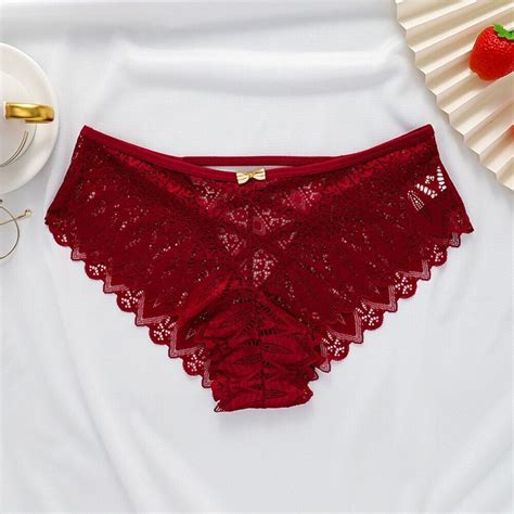 Trendy Sexy Lingerie Bow Tie Lace Hollow Cross Strap Briefs Women Underpants Ebay