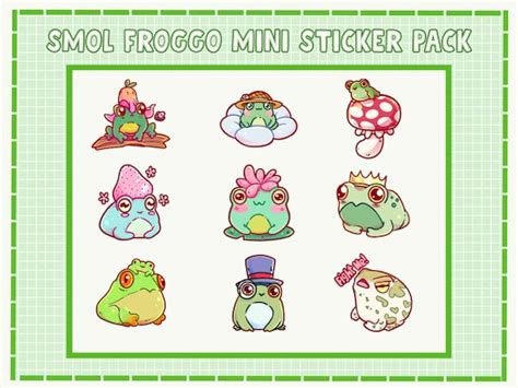 Smol Froggos Mini Sticker Pack Etsy