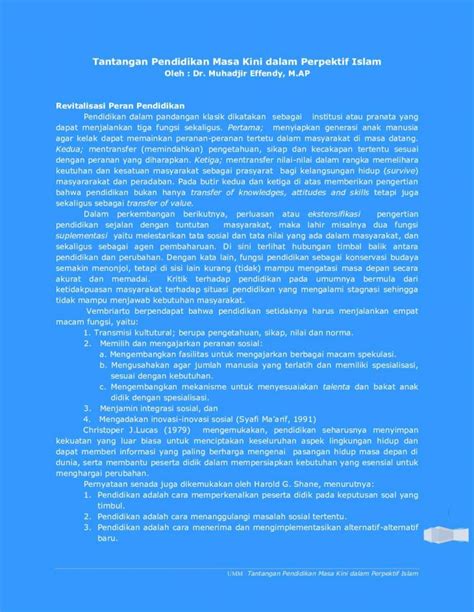 PDF Tantangan Pendidikan Masa Kini Dalam Perpektif Islam Naskah