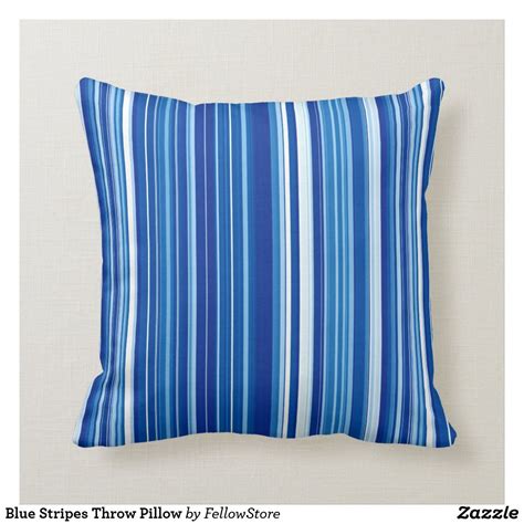 Blue Stripes Throw Pillow Stripe Throw Pillow Throw Pillows Striped Throw