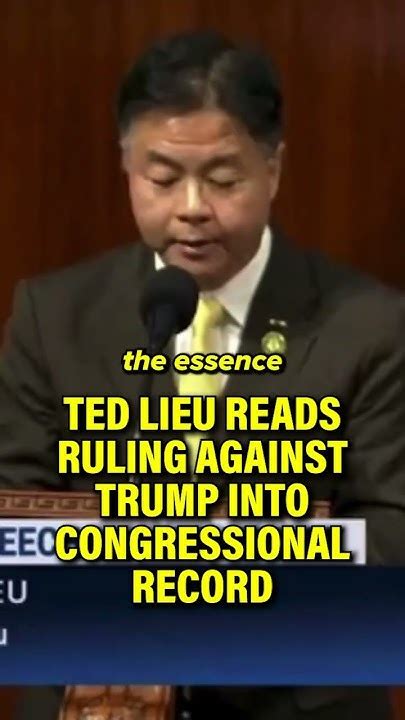 Ted Lieu Torches Trump On House Floor Submits Federal Judges Ruling