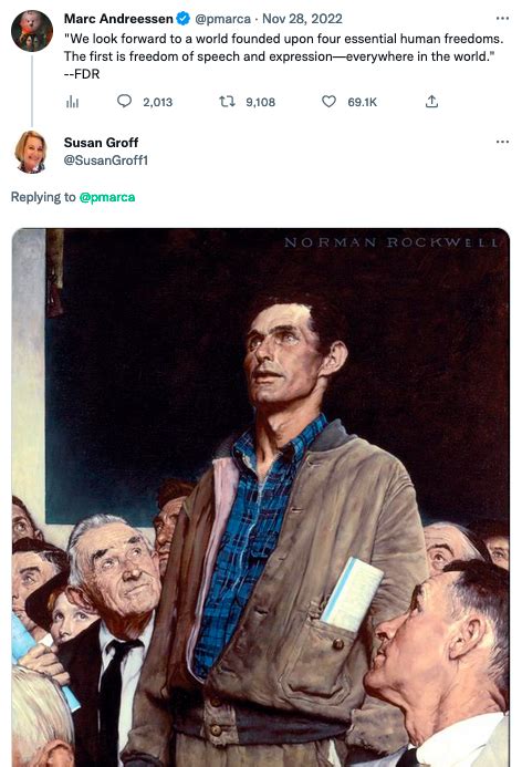 Freedom Of Speech Meme Freedom Of Speech Norman Rockwell Painting