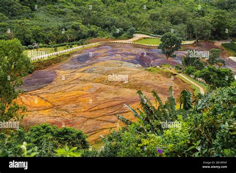 Coloured Earth In Chamarel Mauritius Island Africa Stock Photo Alamy