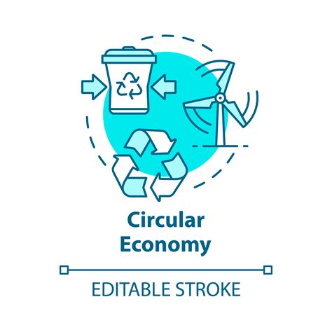 Circular Economy Concept Icon Infinite Industrial Loop Sustainability