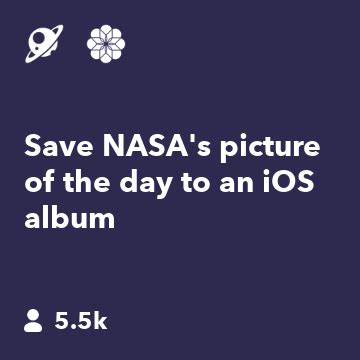 Save NASA S Picture Of The Day To An IOS Album IFTTT