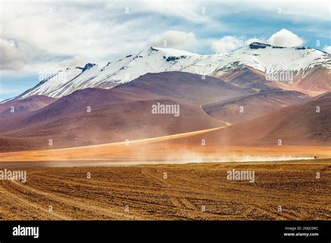 Volcanic Landscape In Bolivia Altiplano Near Chilean Atacama Border