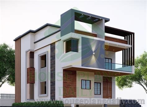 High Ceiling Modern Living Room House Design East Facing House