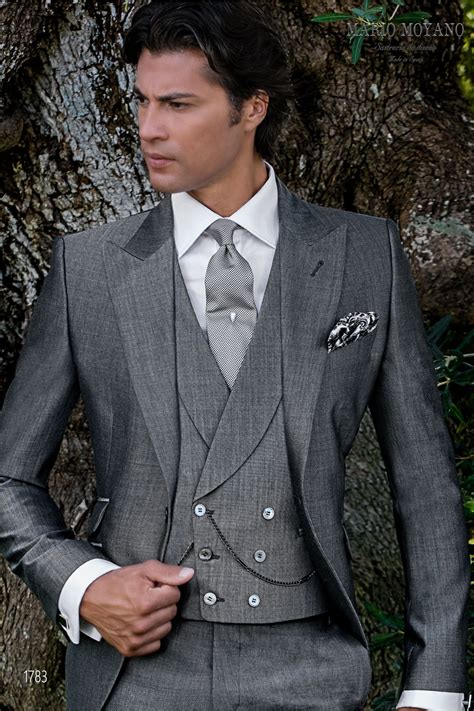 Traje De Novio Gris Alpaca Pura Lana Mohair A Medida Mario Moyano