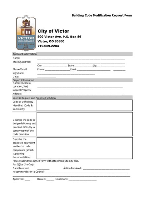 Fillable Online Building Permit Forms ApplicationsVictor NY Fax