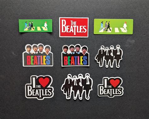 Beatles Stickers Classic Rock Band Stickers The Beatles Band Stickers