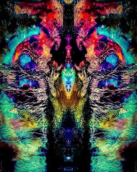 Psychedelic Artwork Trippy Art Modern Spiritual Dark Stock Illustration ...