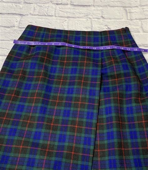 Vintage Skirt Talbots Wool Plaid Kilt Tartan Petite Gem