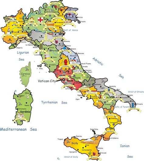 Italia Mappa Turistica Italia Mappa Del Turismo Europa Del 45 Off