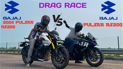 2024 NS200 BS7 VS PULSAR RS 200 BS6 DRAG RACE NAKED VS FARING