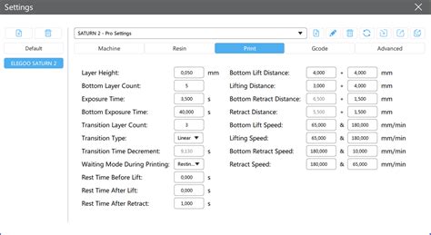 Paramètres CHITUBOX elegoo Saturn 2 Les imprimantes 3D SLA Forum
