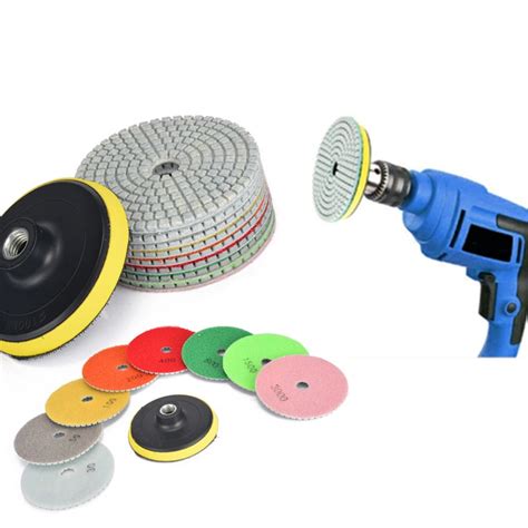 50 3000 7 Steps Stone Surface Polishing Diamond Polishing Pads