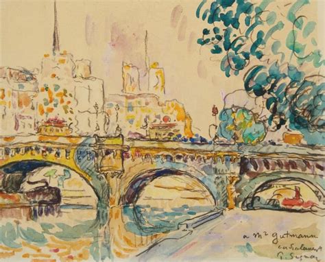 Paul Signac 1863 1935 Le Pont Neuf Petit Bras 20th Century