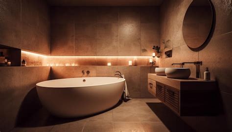 Premium Ai Image Luxury Bathroom With Modern Elegance And Simplicity