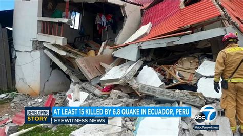 At Least 15 Dead After Magnitude 6 8 Earthquake Shakes Ecuador Youtube