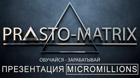 PROSTO MATRIX. Презентация. Micromillions. Просто Матрикс и ...
