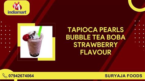 Tapioca Pearls Bubble Tea Boba Chocolate Flavour Suryaja Foods At Rs