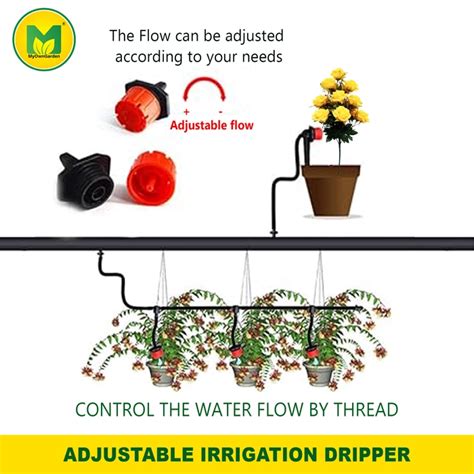 Mm Adjustable Irrigation Drippers Sprinklers Emitter Pack Of