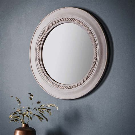 Nautica Round Mirror Distressed Grey 60cm X 60cm Mirrors