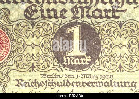 Old German Banknote And Hard Money Stock Photo Alamy