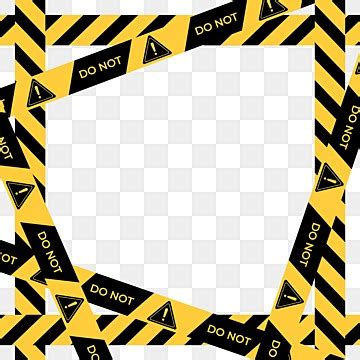 Cordon Border Decoration Warning Line Frame Yellow Png And Vector