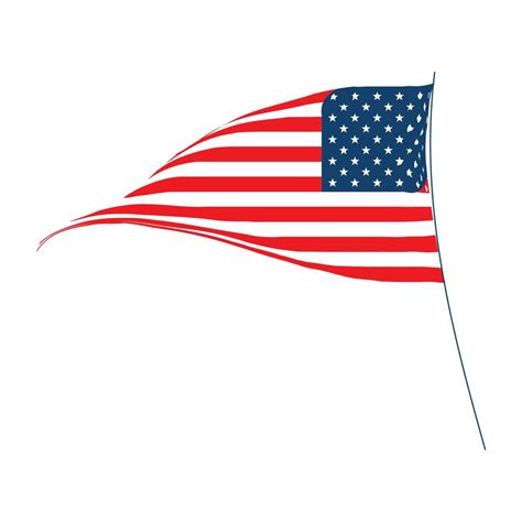 american flag in pole 13854710 Vector Art at Vecteezy