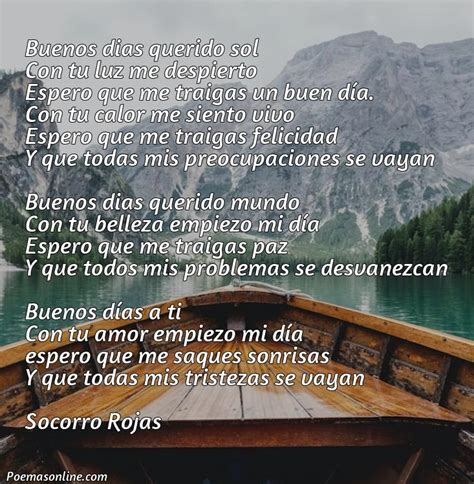 Cinco Mejores Poemas Para Desear Un Buen D A Poemas Online