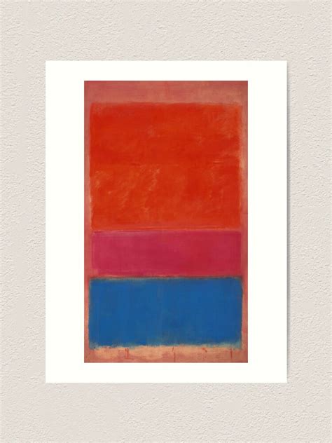 Mark Rothko No 1 Royal Red And Blue 1954 Art Print For Sale By