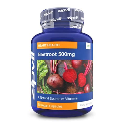 Beetroot Capsules 500mg Zipvit