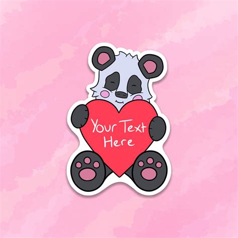 Cute Panda Sticker T Custom Sticker Waterproof Vinyl Sticker Laptop