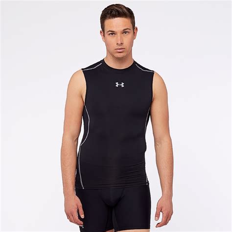 Mens Base Layer Under Armour Hg Sl Tee Blacksteel 1257469 001