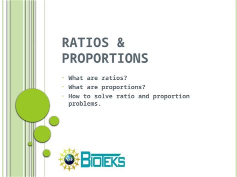 Pptx Ratios Proportions What Are Ratios What Are Proportions How