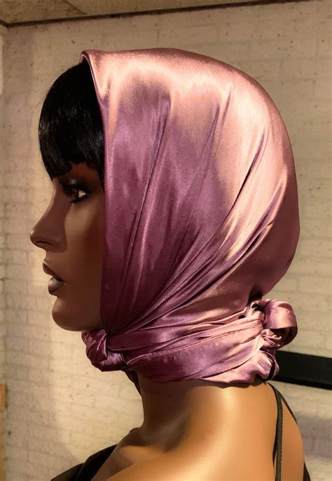 Pin By Scarfdream On Scarves With Silk Silk Headscarf Head Scarf