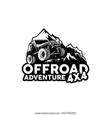 Offroad Adventure 4x4 Logo Vector Vector De Stock Libre De Regalías