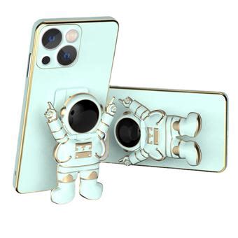 Coque Compatible IPhone 13 Placage FONGWAN Avec Support D Astronaute 3D