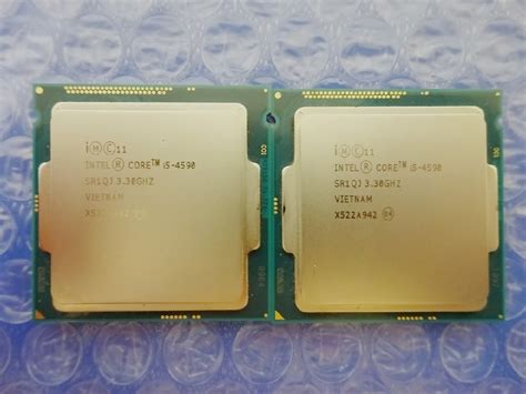 【目立った傷や汚れなし】【現状品】【2枚】cpu Sr1qj Core I5 4590 330ghz Cpu Intel