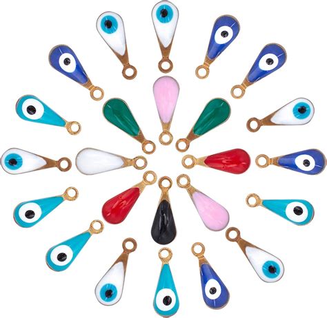 NBEADS 80 Pcs Evil Eye Enamel Charms 8 Styles India Ubuy