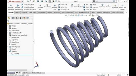 Solidworks Helix Tutorials Drawing Techniques Wizards