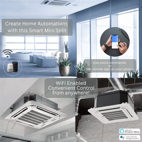 Ductless Ceiling Cassette Mini Split Air Conditioner With Heat Shelly