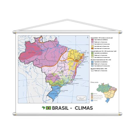 Banner Mapa Escolar Climas Brasileiros Geografia Loja Plimshop The