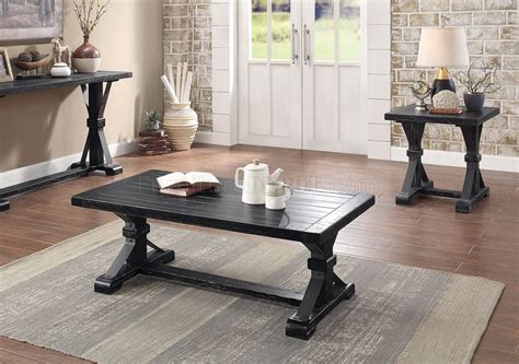 Enderlin 3Pc Coffee End Table Set CM4395 In Antique Black