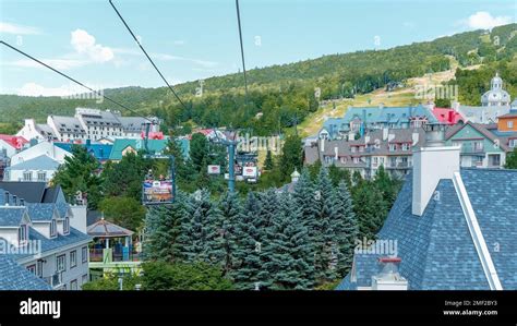 Sightseeing Views By Cable Car At Mont Tremblant Ski Resort In Summer