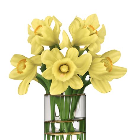 Realistic Daffodil Flower Arrangement · Creative Fabrica